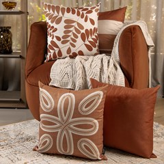 ALMOFADA VELVETEEN 822 LISA TERRACOTA 43 cm x 43 cm