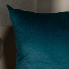 ALMOFADA VELVETEEN 826 LISA AZUL TURQUESA 43 cm x 43 cm