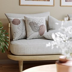 ALMOFADA AUTHENTIC 148 LISA CINZA 43 cm x 43 cm