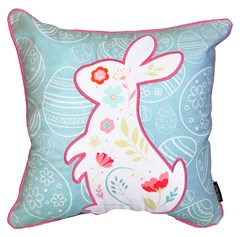 ALMOFADA PASCOA 102 COM BORDADO E CORDONE 43 cm x 43 cm