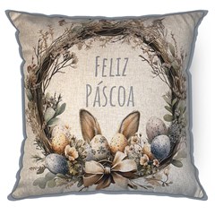 ALMOFADA PASCOA 145 COM CORDONE 43 cm x 43 cm