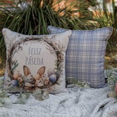 ALMOFADA PASCOA 145 COM CORDONE 43 cm x 43 cm