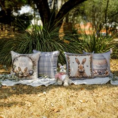 ALMOFADA PASCOA 145 COM CORDONE 43 cm x 43 cm