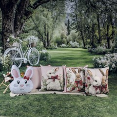 ALMOFADA PASCOA 157 COM CORDONE 43 cm x 43 cm