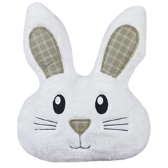 ALMOFADA PASCOA 170 FORMATO COELHO COM BORD. E APLIC. 40 cm x 46 cm