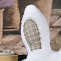 ALMOFADA PASCOA 170 FORMATO COELHO COM BORD. E APLIC. 40 cm x 46 cm