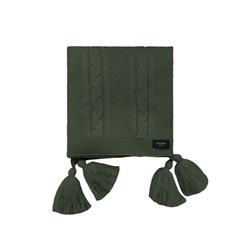 MANTA TRICOT TRESSE COM TASSEL VERDE 0,90 m x 1,80 m