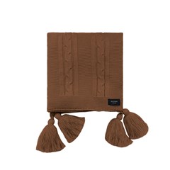 MANTA TRICOT TRESSE COM TASSEL TERRACOTA 0,90 m x 1,80 m