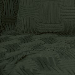 MANTA TRICOT CESTINO VERDE 0,90 m x 1,80 m.