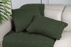 MANTA TRICOT QUADRIS VERDE 0,90 m x 1,80 m.