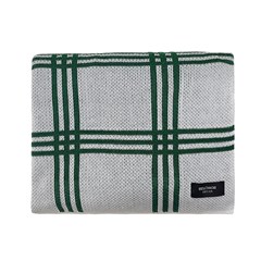 MANTA TRICOT XADREZ VERDE E OFF WHITE 0,90 m x 1,80 m