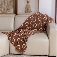 MANTA TRICOT FERRADURA DUPLA FACE 0,90 m x 1,80 m