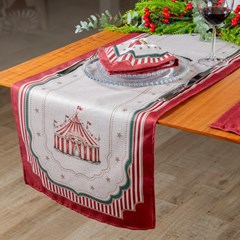 CAMINHO DE MESA NATALINO 072 CIRCO 42 cm x 141 cm