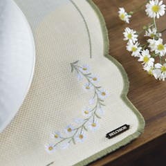 LUGAR AMERICANO PASCOA MARGARIDAS COM BORDADO 023 44,5 cm x 38,5 cm