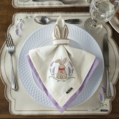 GUARDANAPO PASCOA LAVANDAS 098 COM BORDADO 43 cm x 43 cm