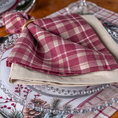 GUARDANAPO NATALINO 150 PINHAS E ENCANTO 40 cm x 40 cm