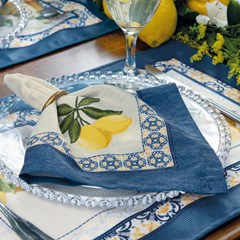 GUARDANAPO 159 LIMONE COM BORDADO 40 cm x 40 cm