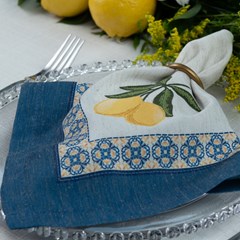 GUARDANAPO 159 LIMONE COM BORDADO 40 cm x 40 cm