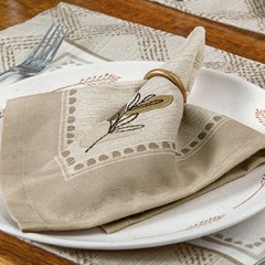 GUARDANAPO 160 RUSTIC COM BORDADO 40 cm x 40 cm