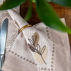 GUARDANAPO 160 RUSTIC COM BORDADO 40 cm x 40 cm