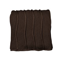 MANTA TRICOT WAVES MARROM CAFE 0,90 m x 1,80 m.