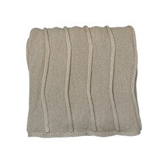 MANTA TRICOT WAVES PALHA 0,90 m x 1,80 m.