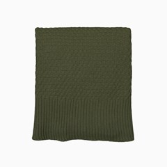 MANTA TRICOT MATTONE VERDE OLIVA 0,90 m x 1,80 m.