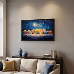 QUADRO RELIGIOSO 011 SANTA CEIA GOGH S/V 60 cm x 90 cm
