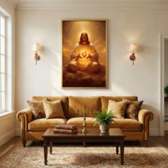 QUADRO RELIGIOSO 014 CORACAO SAGRADO S/V 60 cm x 90 cm