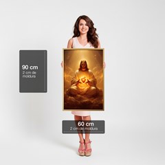 QUADRO RELIGIOSO 014 CORACAO SAGRADO S/V 60 cm x 90 cm