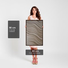 QUADRO ORGANICO 014 ONDAS DUPLA S/V 60 cm x 90 cm