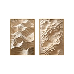 QUADRO ORGANICO 016 AREIOSO BEGE DUPLA S/V 60 cm x 90 cm