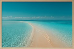 QUADRO LUGARES 027 HORIZONTE AZUL S/V 90 cm x 60 cm