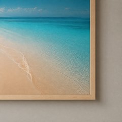 QUADRO LUGARES 027 HORIZONTE AZUL S/V 90 cm x 60 cm