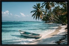 QUADRO LUGARES 029 CANOA BEIRA MAR S/V 90 cm x 60 cm