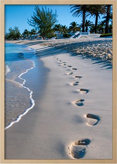 QUADRO LUGARES 030 PEGADAS MAR DUPLA S/V 50 cm x 70 cm