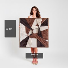 QUADRO TENSIONADO DESCONEXO ABST TERRA 029 C/ MOLDURA 90 cm x 90 cm