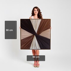 QUADRO TENSIONADO PRYSMA ABST TERRA 030 C/ MOLDURA 90 cm x 90 cm