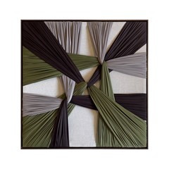QUADRO TENSIONADO DESCONEXO ABST MUSGO 031 C/ MOLDURA 90 cm x 90 cm
