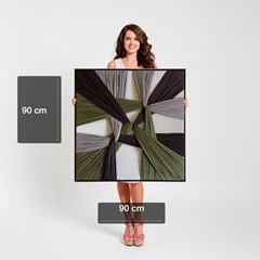 QUADRO TENSIONADO DESCONEXO ABST MUSGO 031 C/ MOLDURA 90 cm x 90 cm