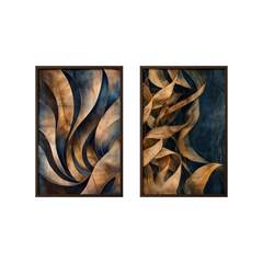 QUADRO ABSTRATO 034 SINUOSO DUPLA S/V 60 cm x 90 cm