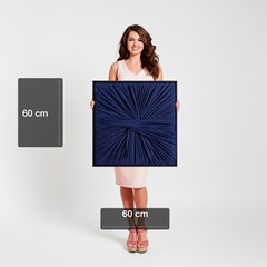 QUADRO TENSIONADO PRYSMA ABST MARINHO 036 C/ MOLDURA 60 cm x 60 cm