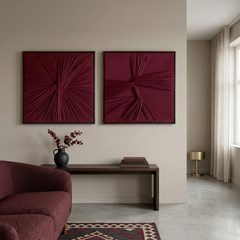 QUADRO TENSIONADO PRYSMA ABST MALBEC 038 C/ MOLDURA 60 cm x 60 cm