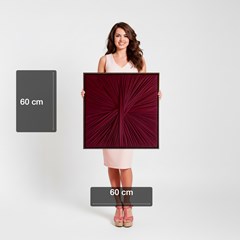 QUADRO TENSIONADO PRYSMA ABST MALBEC 038 C/ MOLDURA 60 cm x 60 cm