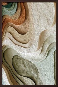 QUADRO ABSTRATO 042 TEXTURA VERDE DUPLA S/V 60 cm x 90 cm