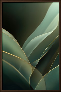 QUADRO ABSTRATO 043 VERDE DUPLA S/V 60 cm x 90 cm