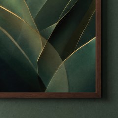 QUADRO ABSTRATO 043 VERDE DUPLA S/V 60 cm x 90 cm