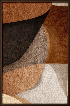 QUADRO ABSTRATO 044 TABACO TRIO S/V 60 cm x 90 cm