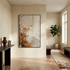 QUADRO TELA ABSTRATO 054 TEXTURA C/ MOLDURA 80 cm x 120 cm