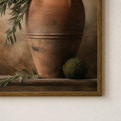 QUADRO TELA ABSTRATO 057 VASO C/ MOLDURA 80 cm x 120 cm